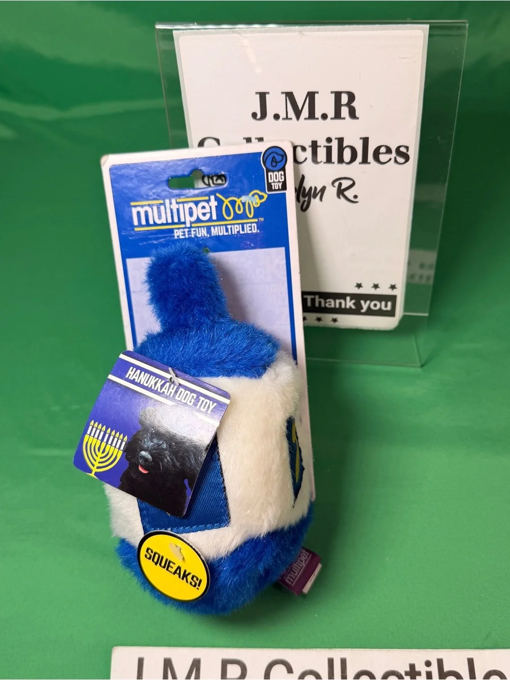 Multipet Festival of Lights Hanukkah Dreidel Plush Dog Toy